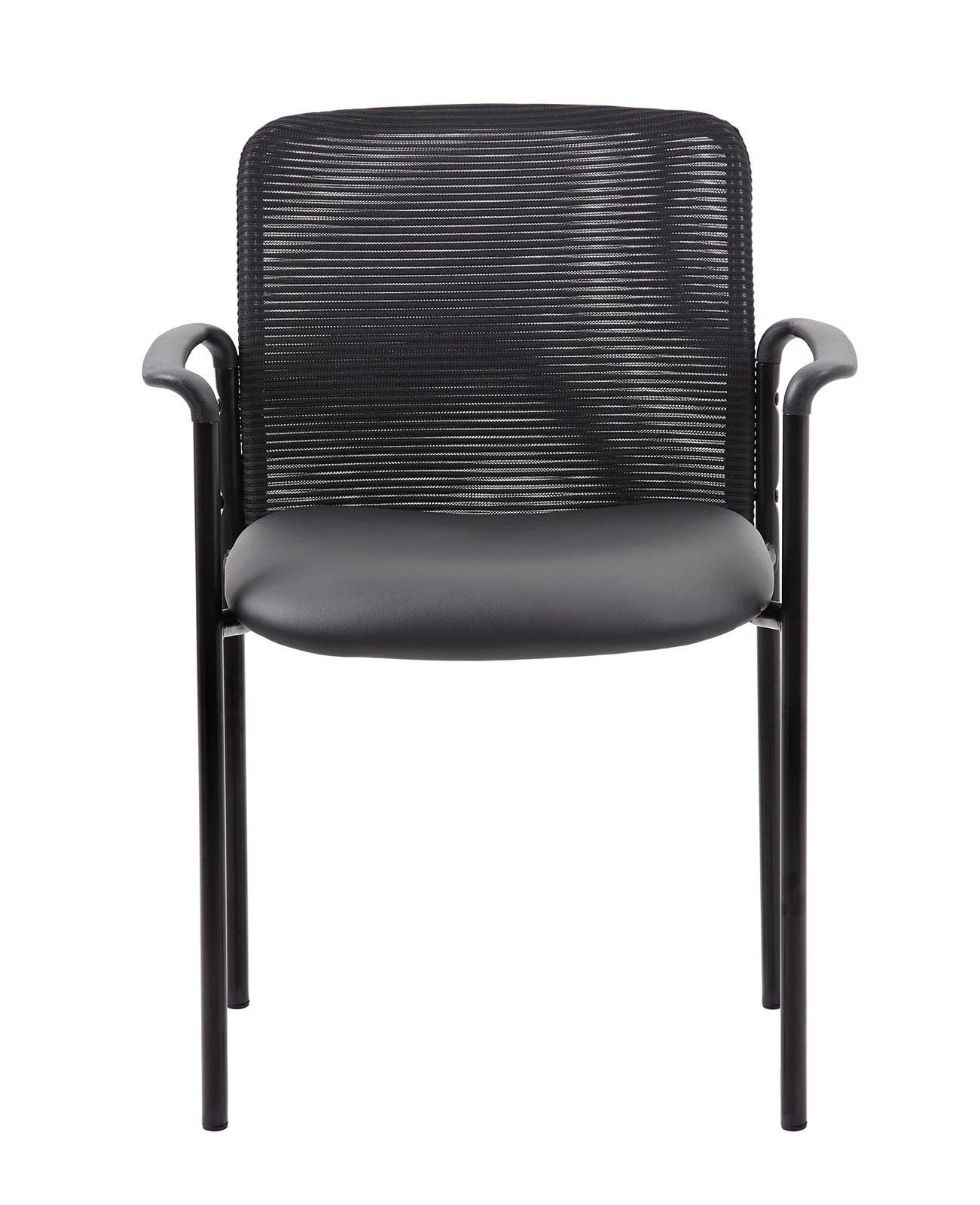 Boss Office Products Caressoft and Mesh Guest Chair in Black