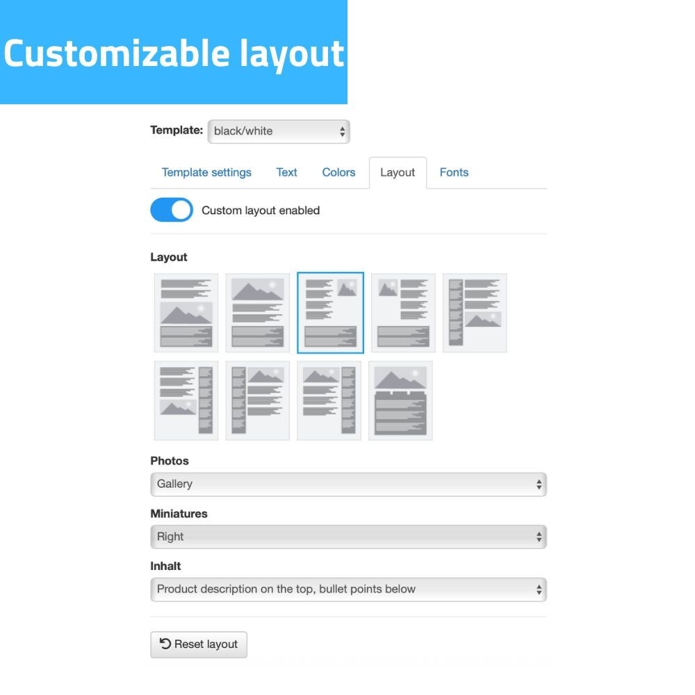 eBay Template RESPONSIVE Professional – red – no coding required