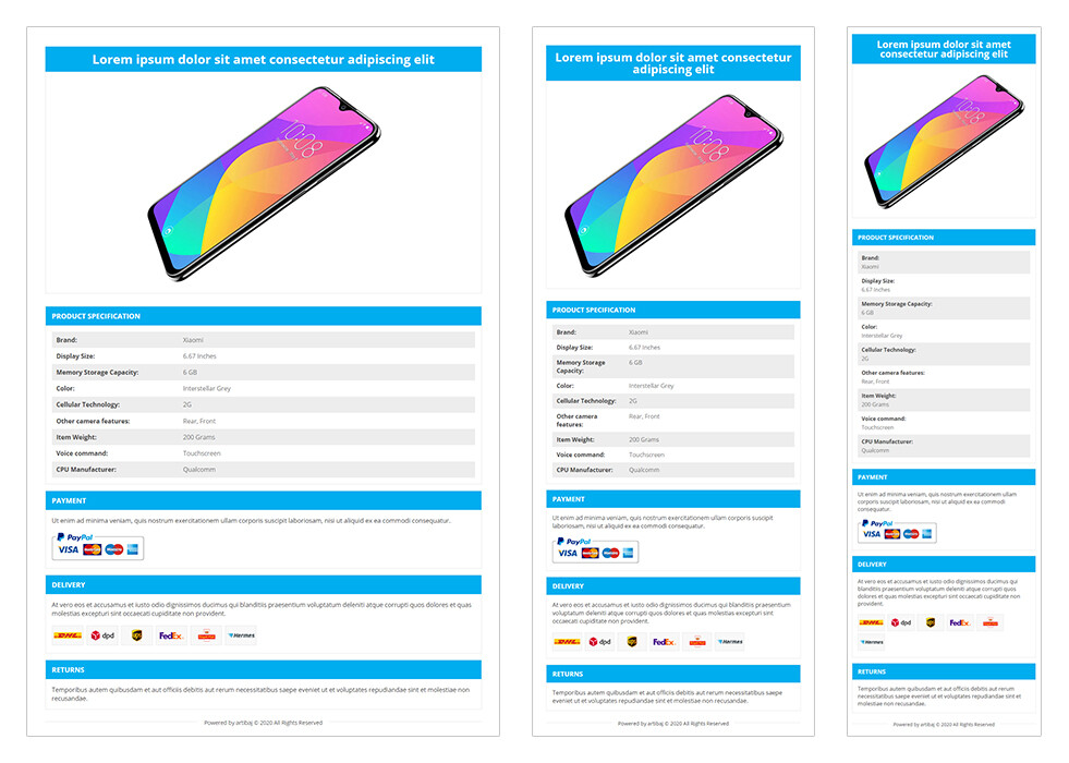 eBay Template/Auction Template Responsive 2020 [tagbot, baselinker]