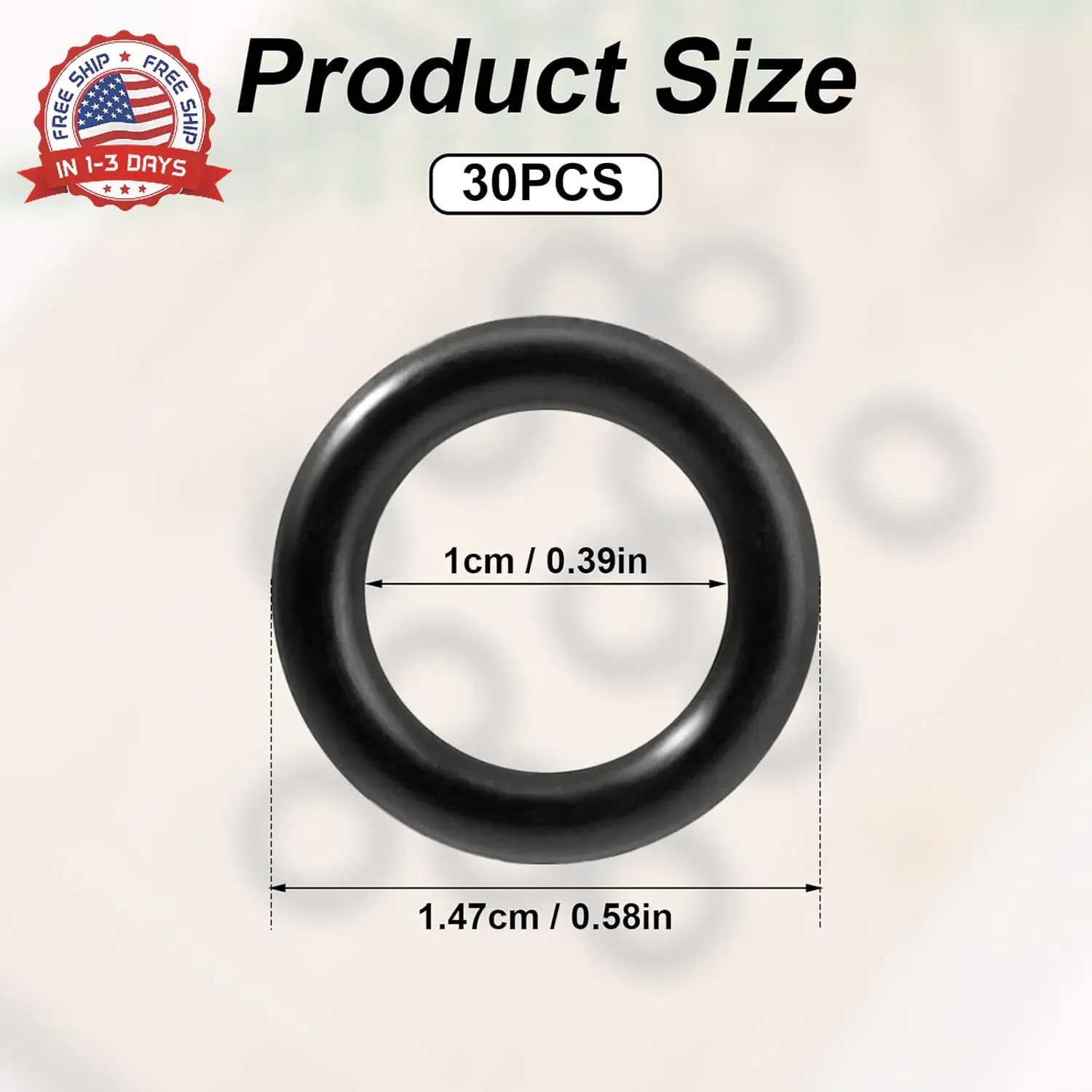 BOXOB 30pcs Propane O-Rings for Soft Nose POL Seal Fittings, Rubber Leak-Proof S