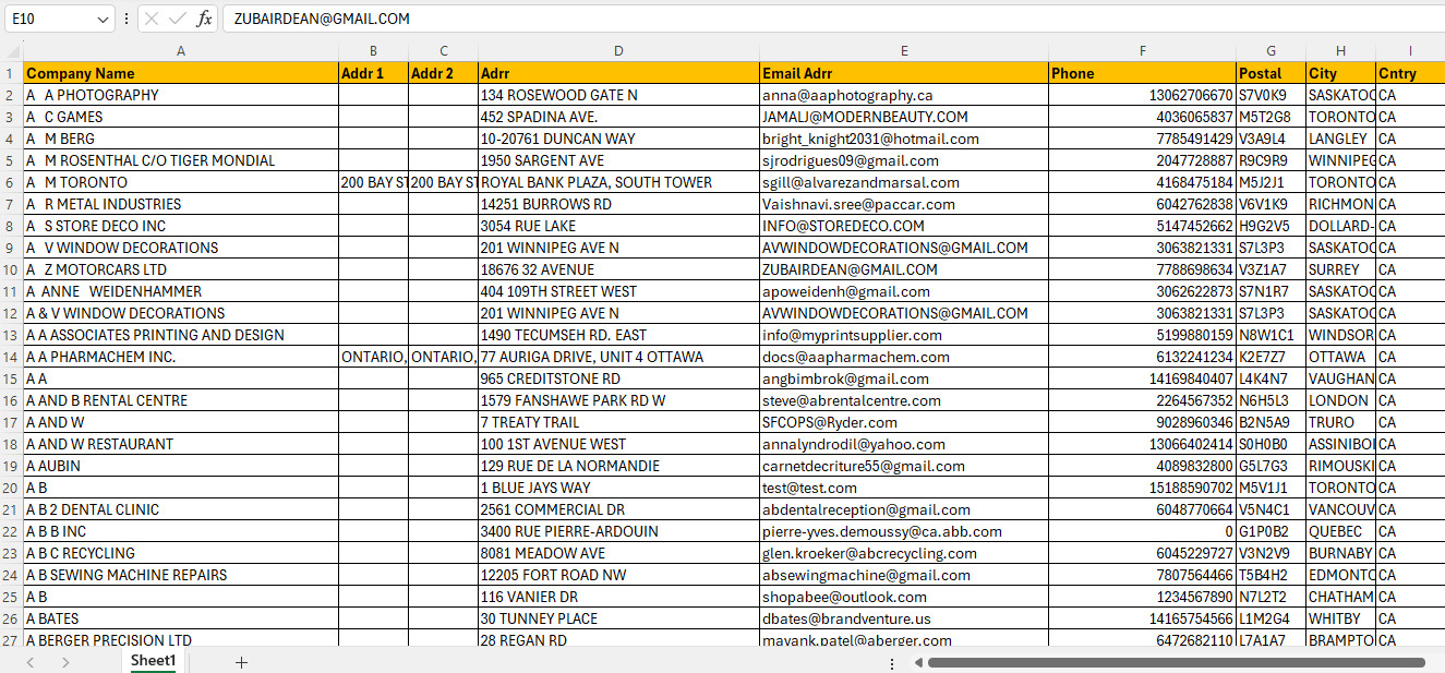 3 Million CANADA Email Database list 2026 | Contact Leads (Digital Download)