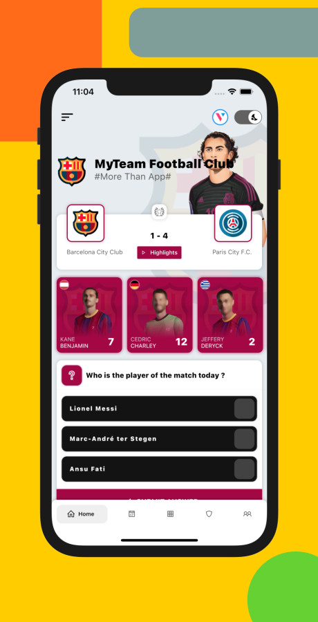 TeamNation – Soccer, Football, Cricket Sports Flutter App | Android + iOS | PHP