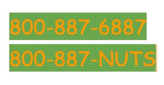 800 Toll Free Vanity Number 800-887-6887 (NUTS)