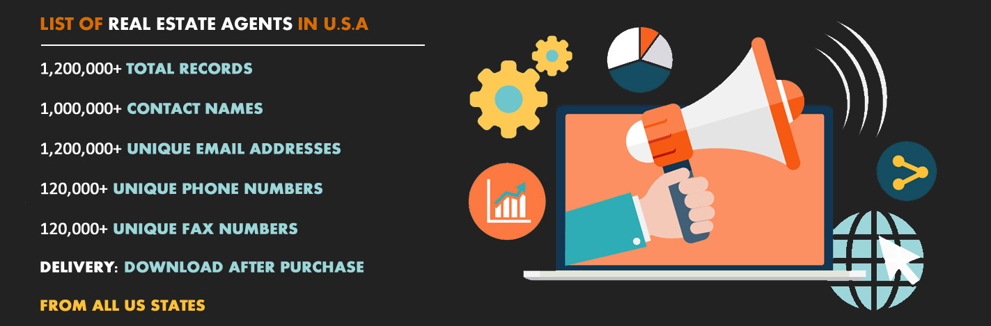 Supply Local Real Estate Agent Mailing Lists And Realtor Email List In USA