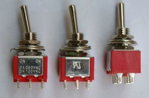 10pcs R202 MINI DPDT DIY Toggle Switch ON/ON,UL SWITCH