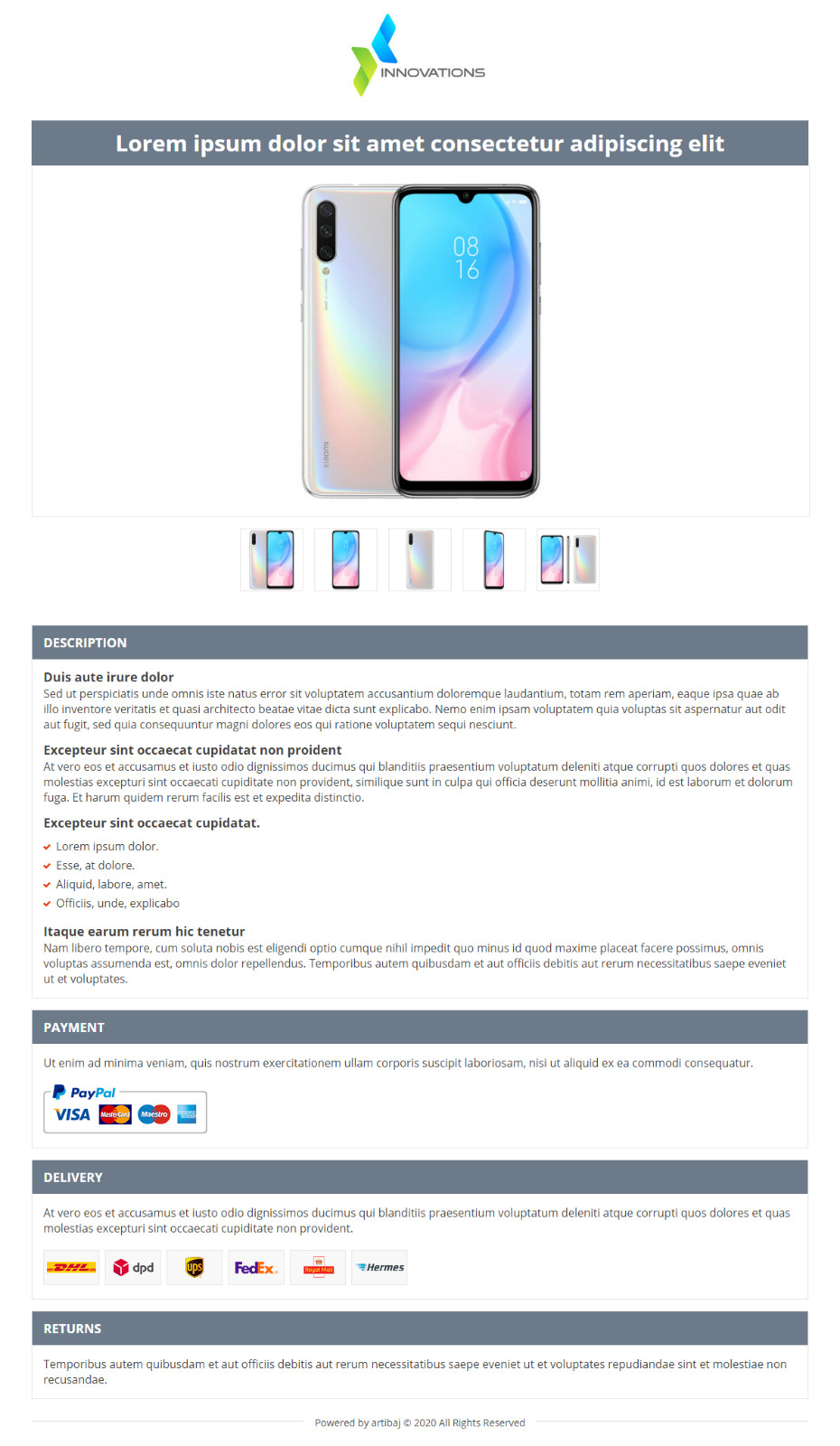 eBay Template/Auktion Vorlage Responsive 2020 [tagbot, baselinker]