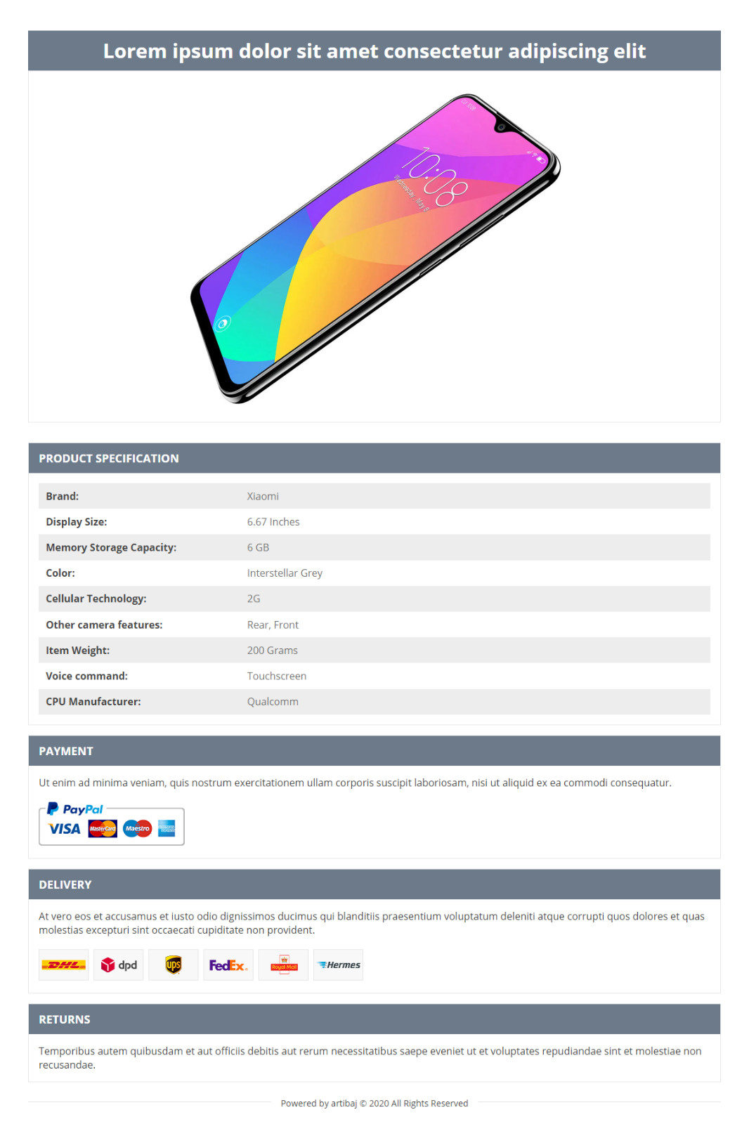 eBay Template/Auction Template Responsive 2020 [tagbot, baselinker]