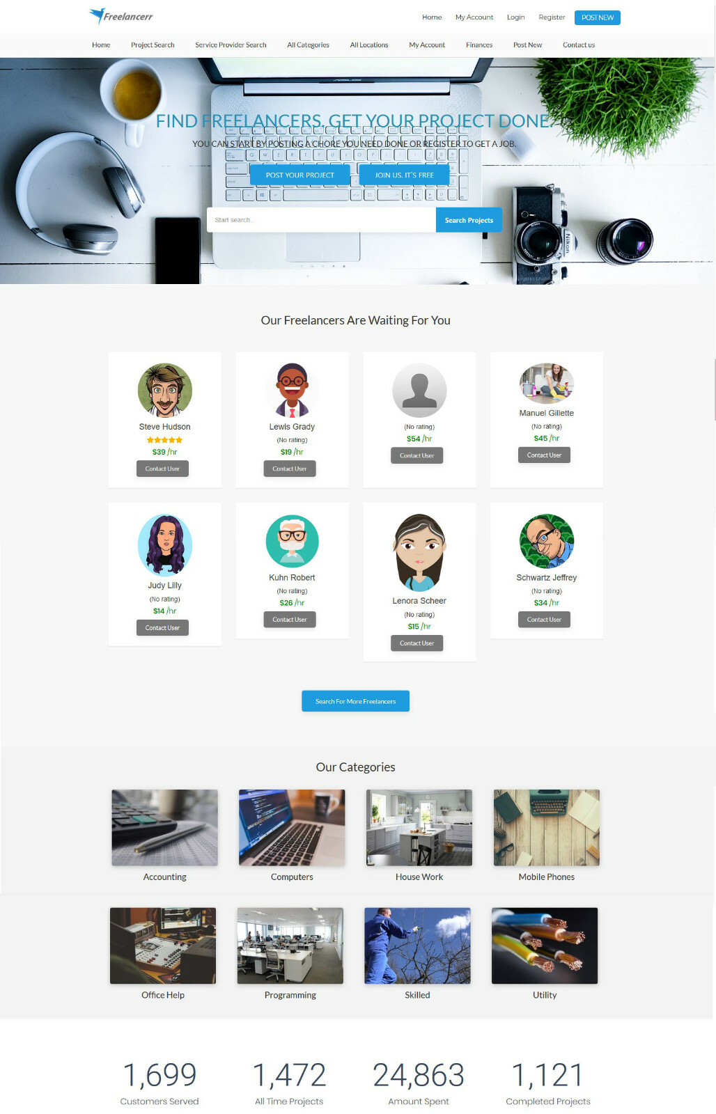 Freelancer Project Bidding Website + Free Installation + Hosting
