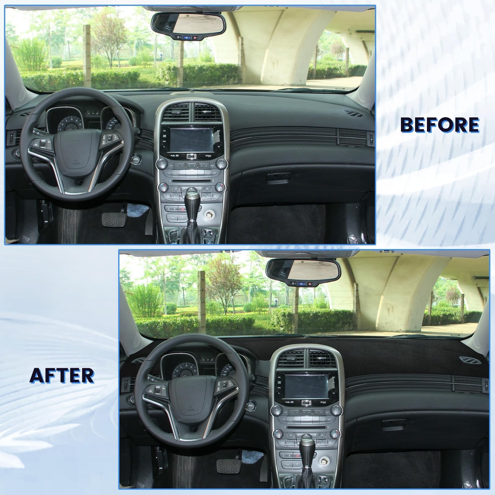 Dash Cover for Chevy Chevrolet Malibu 2011-2015, Non-Slip Car Dashboard Cover…