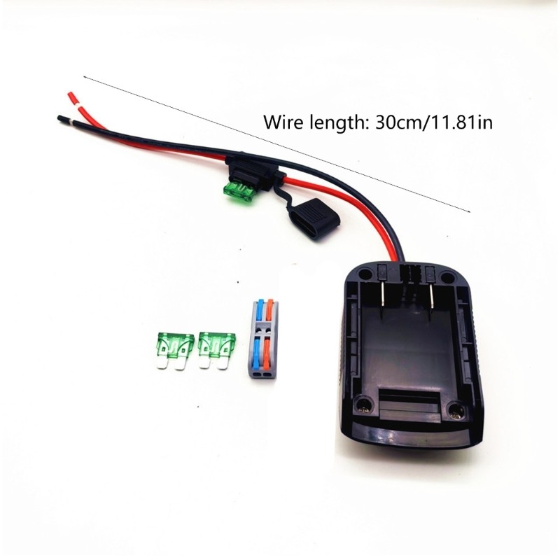 Power Tool Battery Adapter 30A Fuses And 12AWG Cable for 14.4V/18V/20V