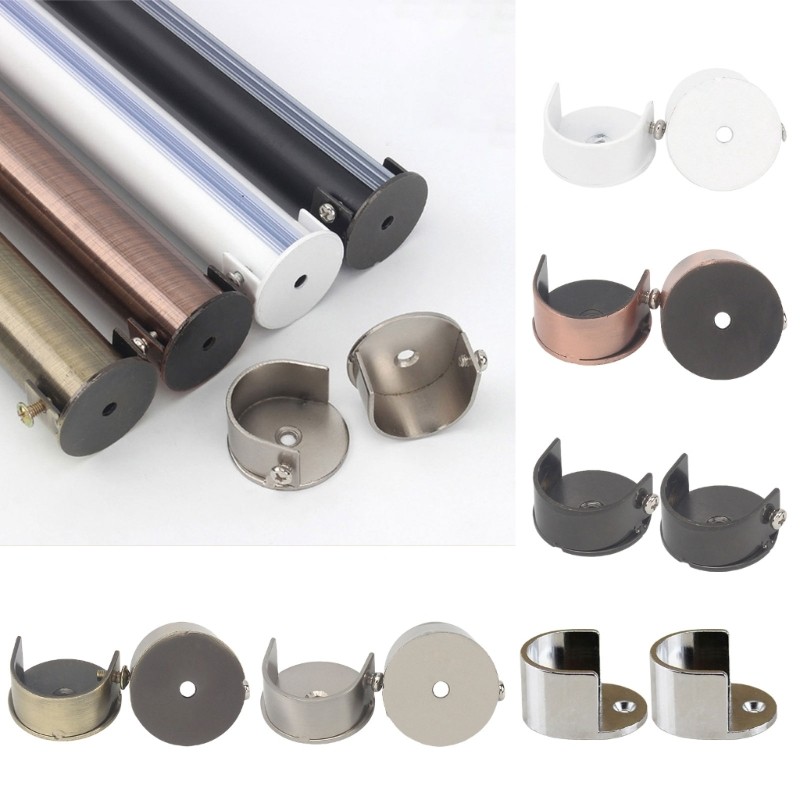 Curtain Rod Bracket Set Wall Mount Curtain Holder Brackets for 28mm Rods Modern