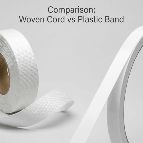 QWORK 3/4″ x 250′ Woven Polyester Cord Strapping 2400 lb Strength Packaging