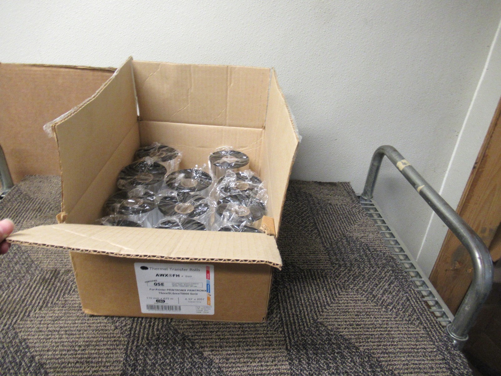 (11) NO NAME THERMAL TRANSFER ROLLS 110MM X 625M 4.33″ X 2.51′ LOT OF 11 NEW