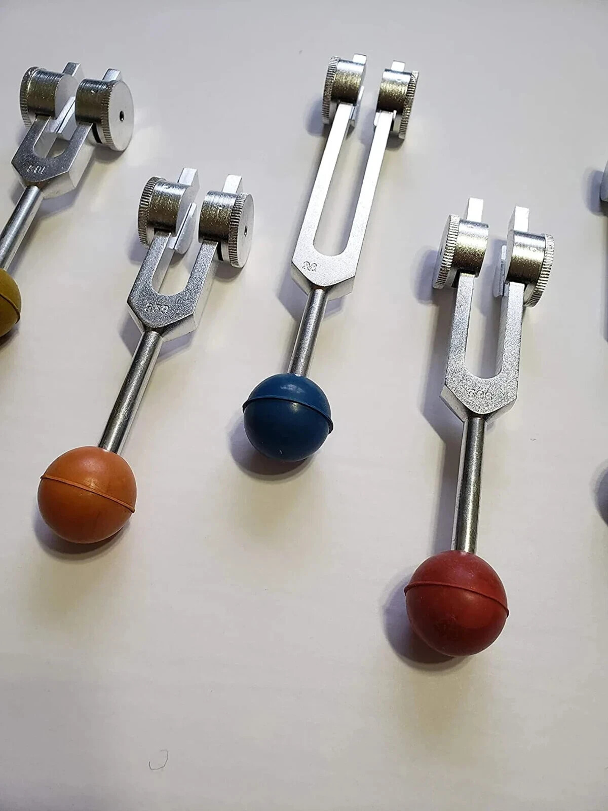 Solfeggio Tuning Forks Weighted Set of 9 with Color Removable Balls for Healing