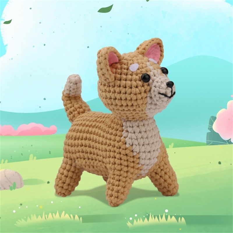 Beginners Crochet Kits DIY Plant Crochet Yarn Set Animal Crochet Kits for Kids