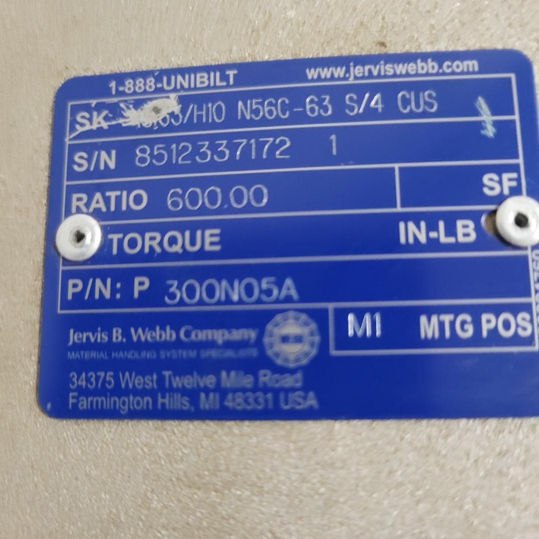 NORD motor & gear box mtr: 63s/4cus 230/460 3 PH 1700 RPM 56C frame IP55