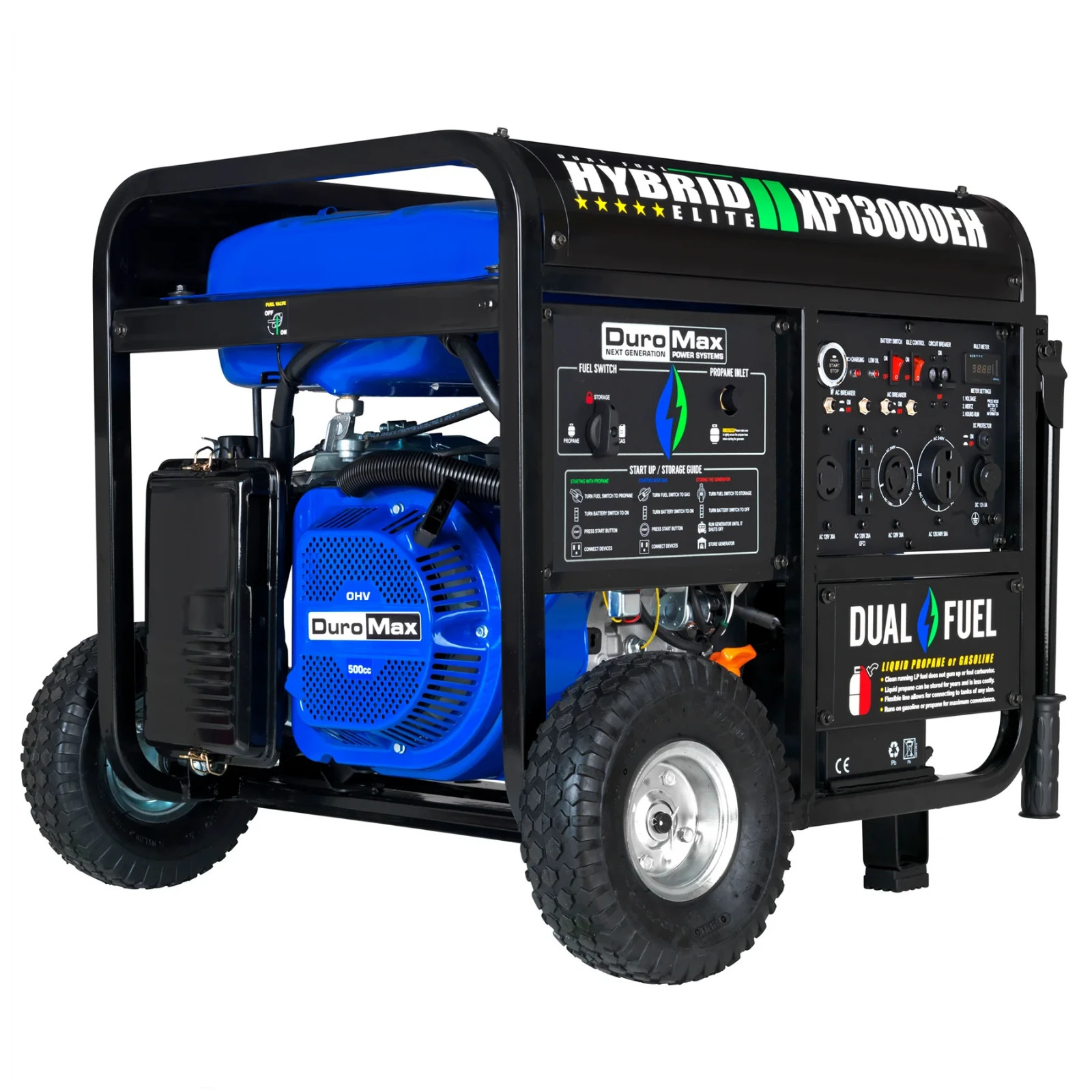 DuroMax XP13000EH 13,000 Watt Portable Dual Fuel Gas Propane Generator – Recon