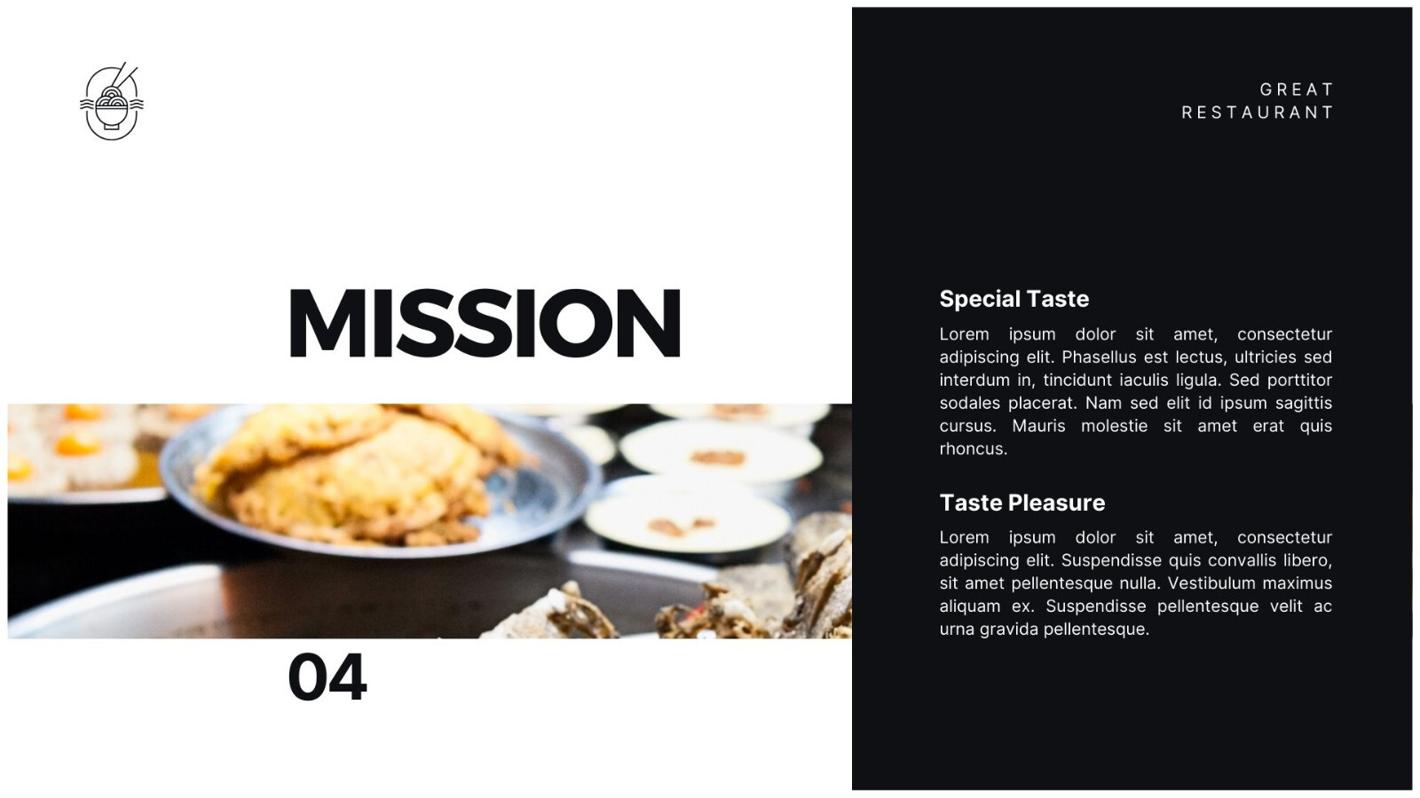 Website Landing Pages- Black Modern Thai Food Presentation- Restaurant Authentic