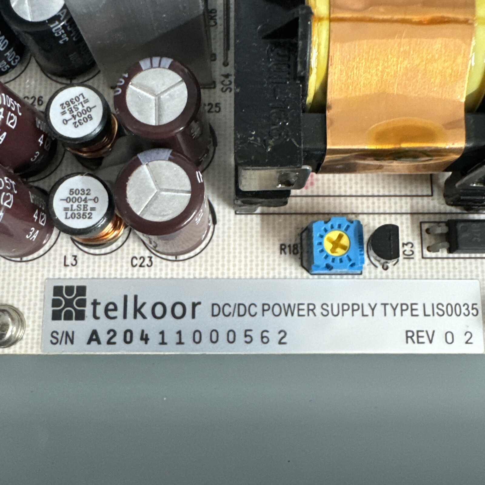 Telkoor Power Supply DC-DC Converter Telecom Type LIS0035