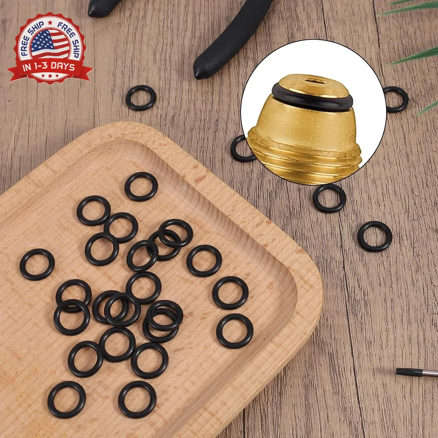 BOXOB 30pcs Propane O-Rings for Soft Nose POL Seal Fittings, Rubber Leak-Proof S