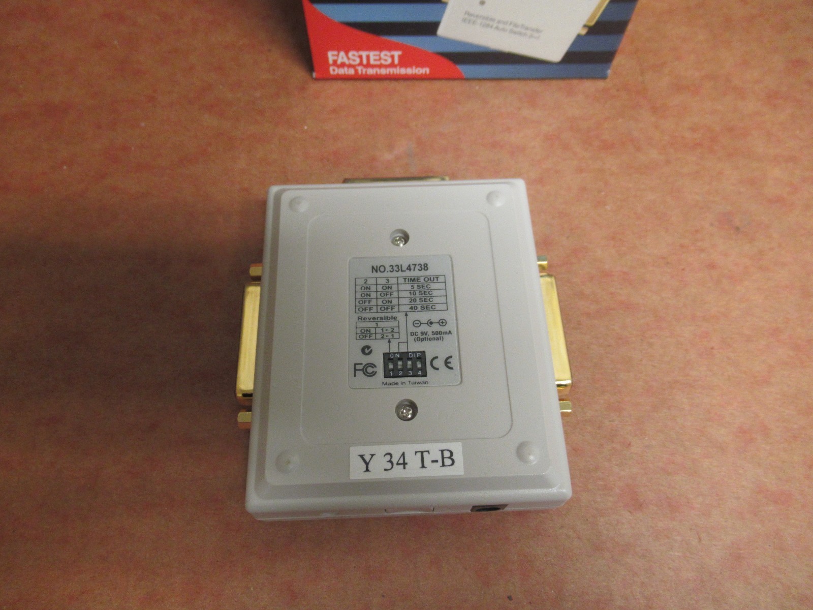 NEW IBM 2 TO 1 AUTO SWITCH IEEE-1284 9Vdc 500mA 33L4738 IEEE1284