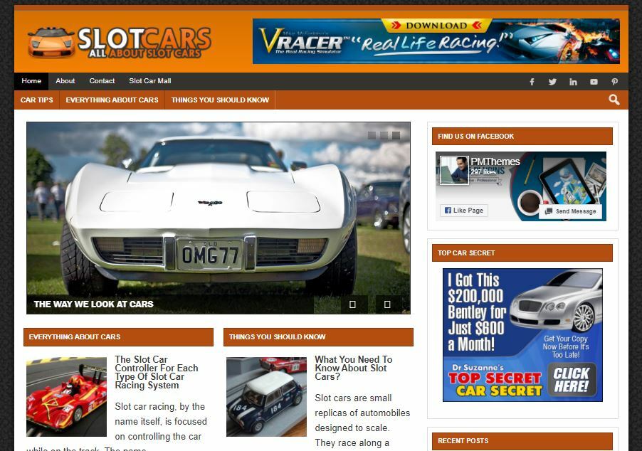 Slot Cars and Automobile Niche Website | Profitable Home-Based Business