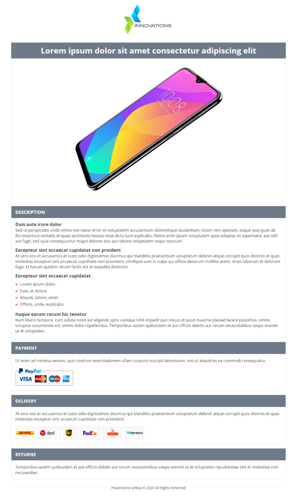 eBay Template/Auction Template 2020 [tagbot, baselinker]