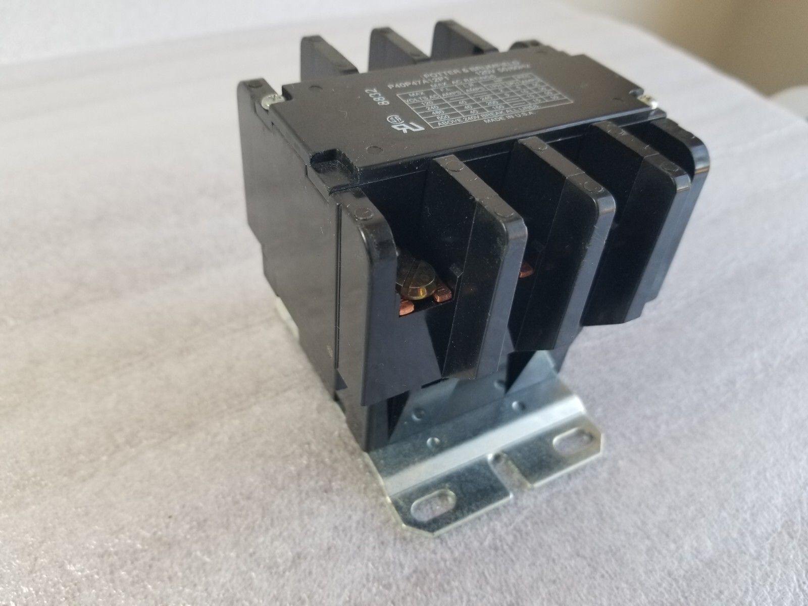 Potter & Brumfield P40P47A12P1-120 Contactor, 120V, 50/60 Hz, Made-In-The-USA