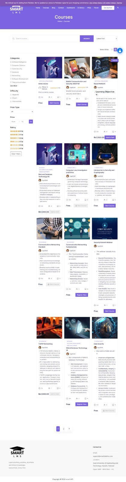 Comprehensive Smart Learning Management System (SLMS) – Feature-Rich LMS Built