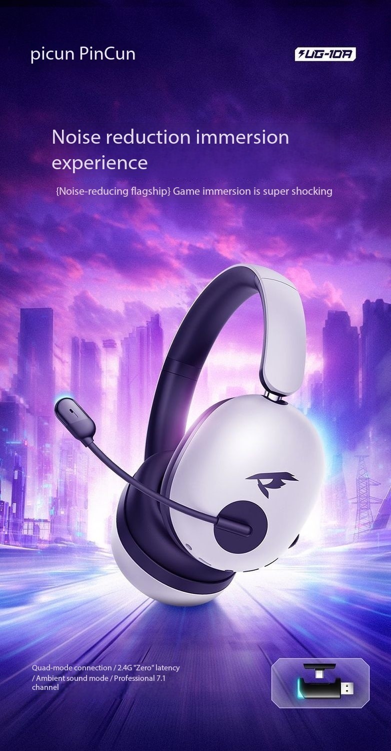 Pincun UG10A Over-Ear Active Noise-Canceling Gaming Headset-56dB Noise Reducton