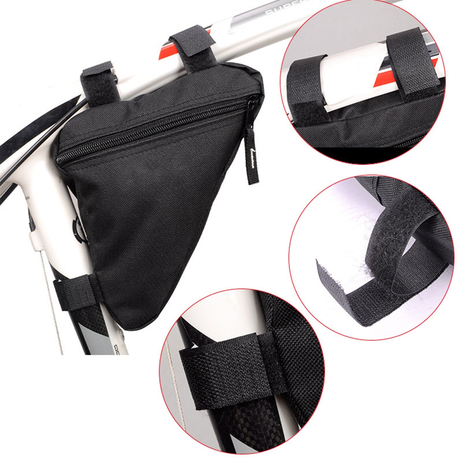 Bike Bag Bicycle Triangle Bag Adjustable Storage Triangle Saddle Frame Portable