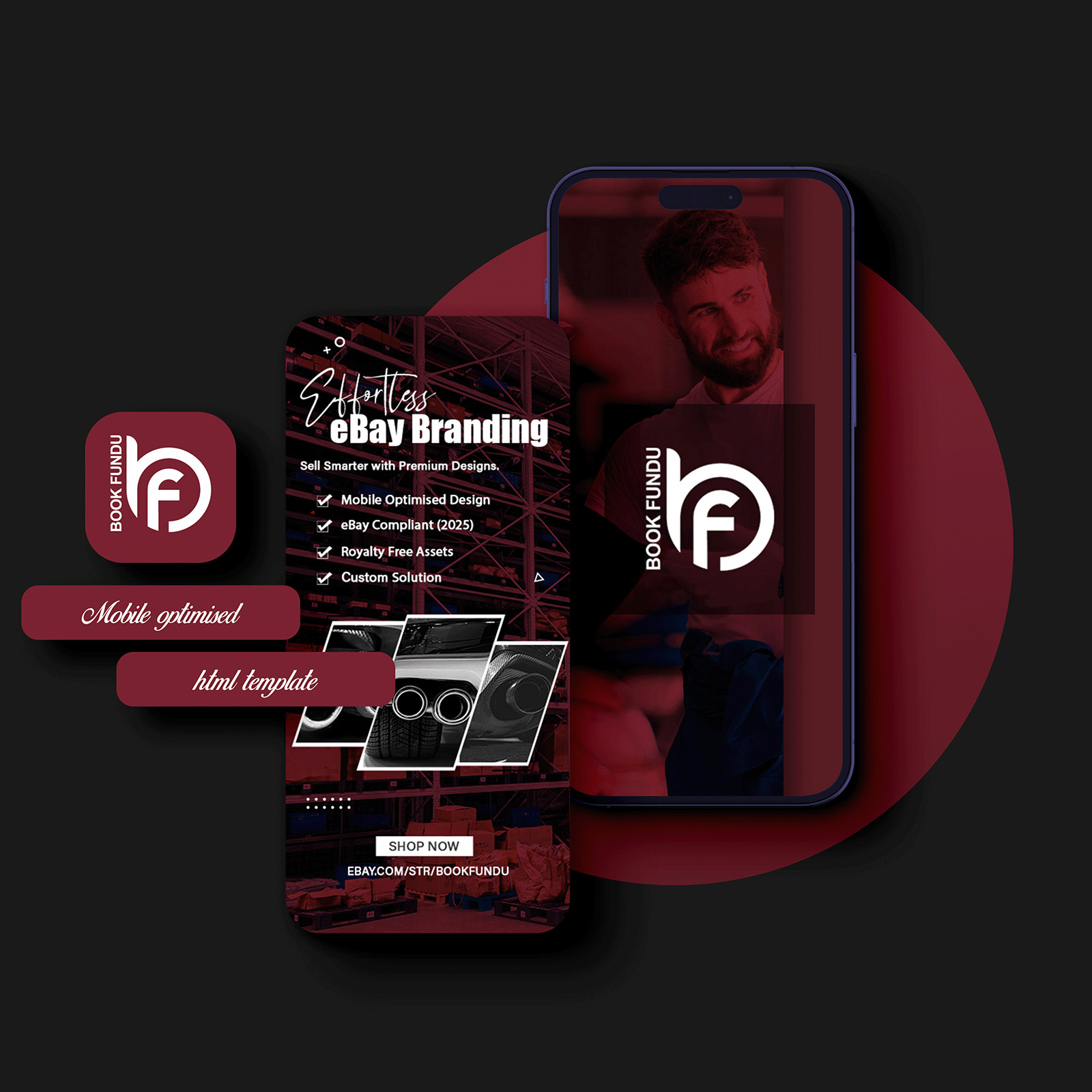 Responsive eBay Listing Template for Auto Parts & Automotive Industry – 2025