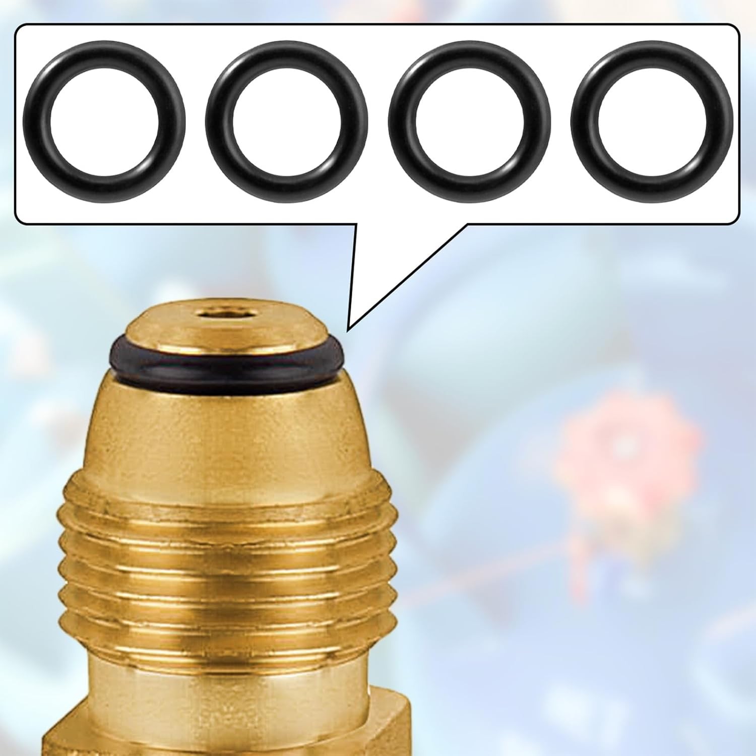 BOXOB 30pcs Propane O-Rings for Soft Nose POL Seal Fittings, Rubber Leak-Proof S