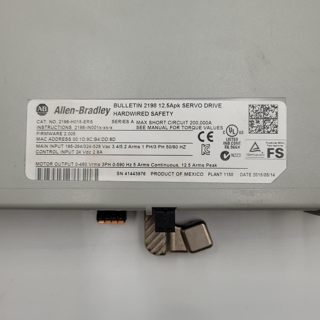 AB ALLEN BRADLEY KINETIX 5500 SERVO DRIVE CAT# 2198H015ERS
