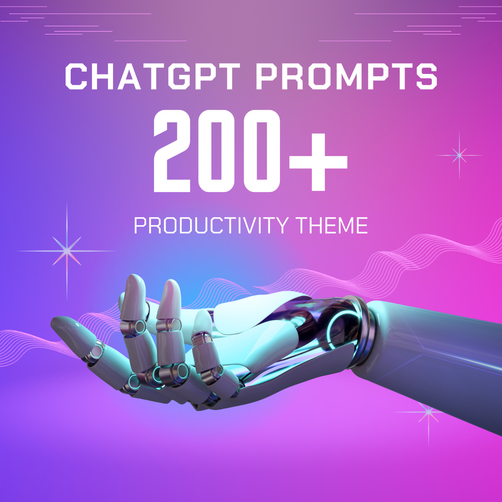 200+ ChatGPT Prompts Productivity in English with PLR Rights
