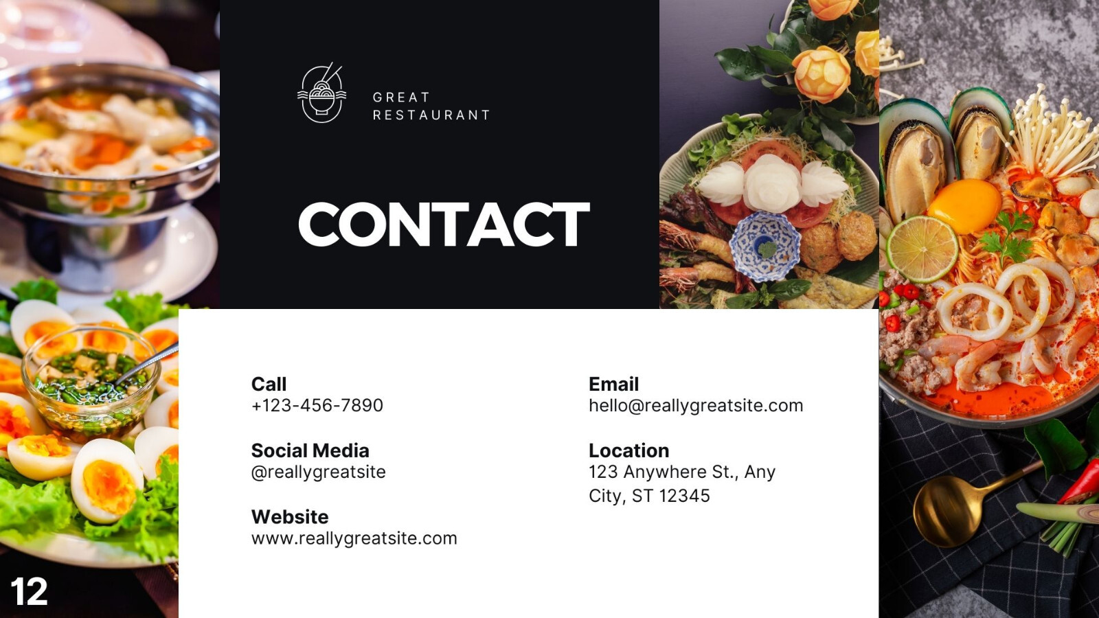 Website Landing Pages- Black Modern Thai Food Presentation- Restaurant Authentic