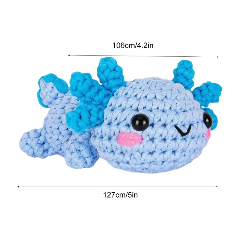 Crochet Dragon Kits for Beginner with Yarn, Crochet Hook, Plastic Eyes
