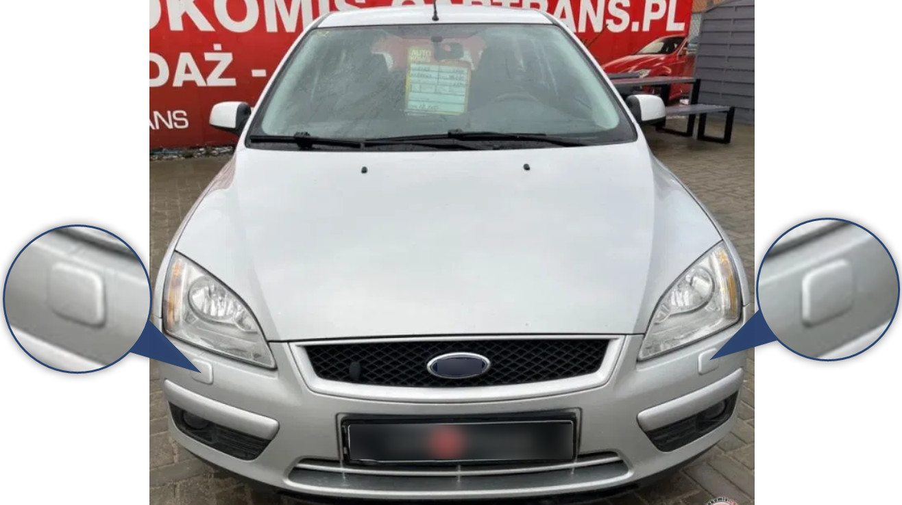 FIT TO FORD FOCUS MK2 2004-2007 FRONT WASHER HEADLIGHT NOZZLE COVER BUMPER LR