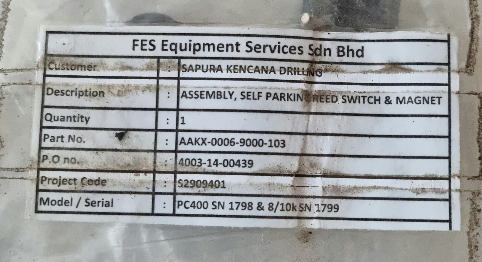 SKD T-20 1588012T Self parking reed switch sensor & magnet for deckcrane 810k