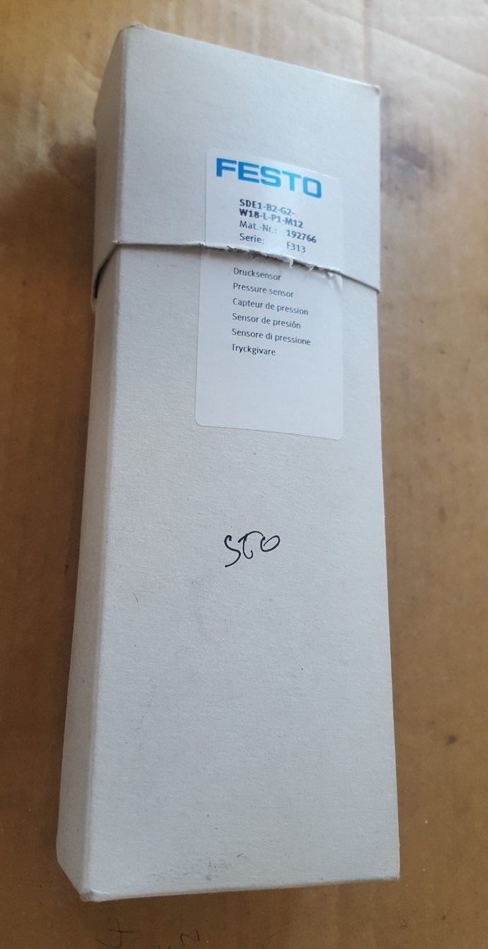 FESTO 192766 SDE1-B2-G2-W18-L-P1-M12 PRESSURE SENSOR (BR2.4B7)