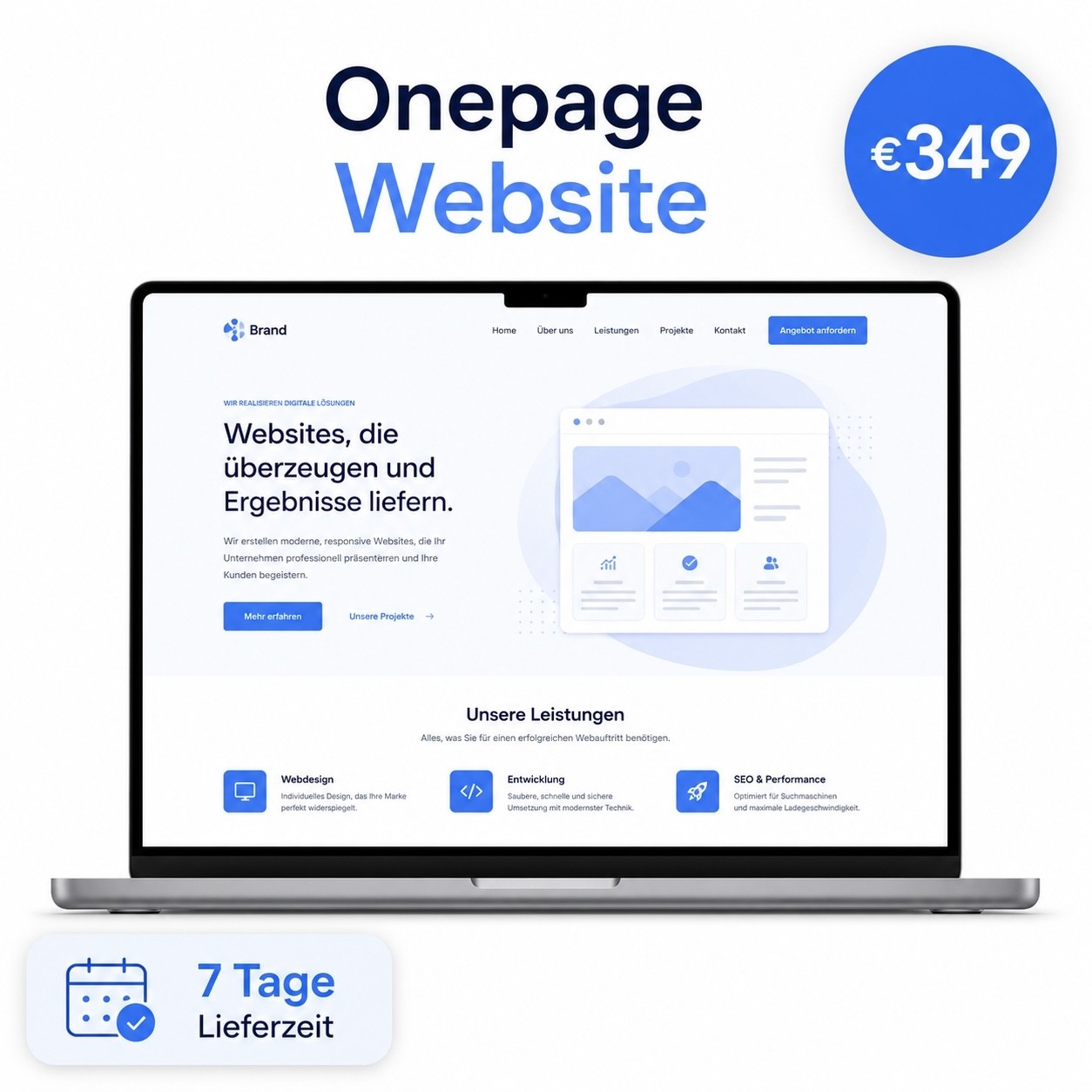 Professional One Page Website | Responsive Web Design | SEO | GDPR Compliant