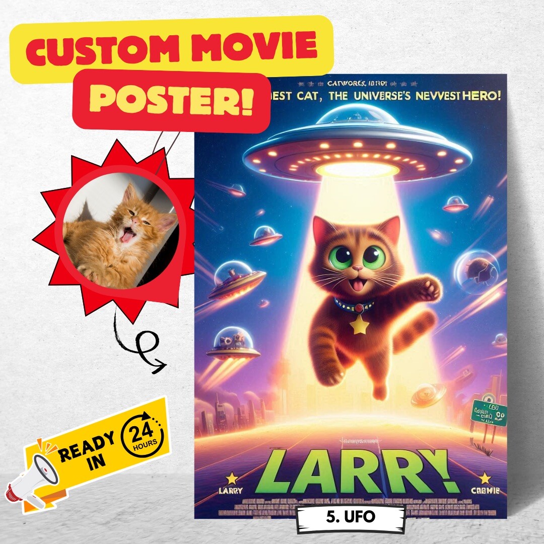 Custom Pixar Movie Poster- Personalized Digital Artwork