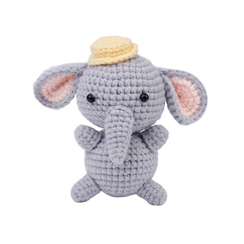 DIY Crochet Craft Set Animal Crochet Kits Including Crochet Hook, Yarns, Needle