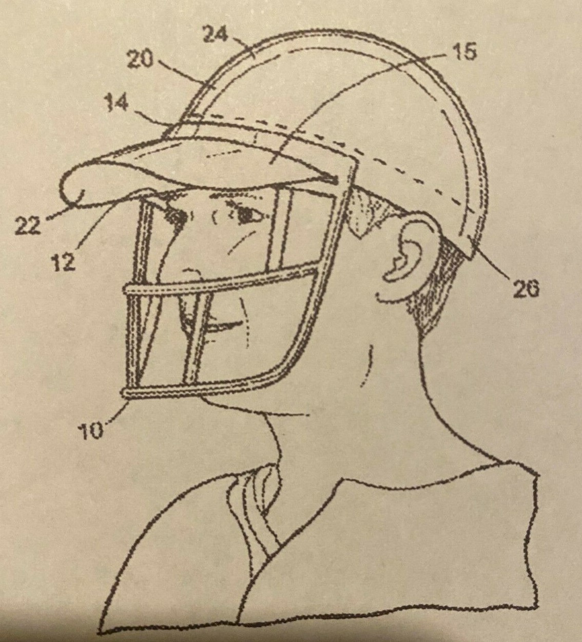 US. Patent #10,945,480 for sale GameFaceOn Fan wear-facemask for bill of hat