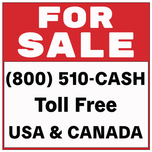 800 Vanity Toll Free Phone Number 800-510-CASH reduced to $4500 offers are OK