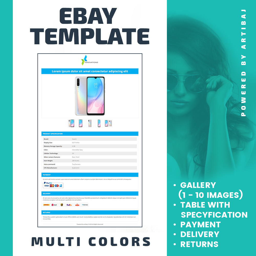 eBay Template/Auction Template Responsive 2020 [tagbot, baselinker]