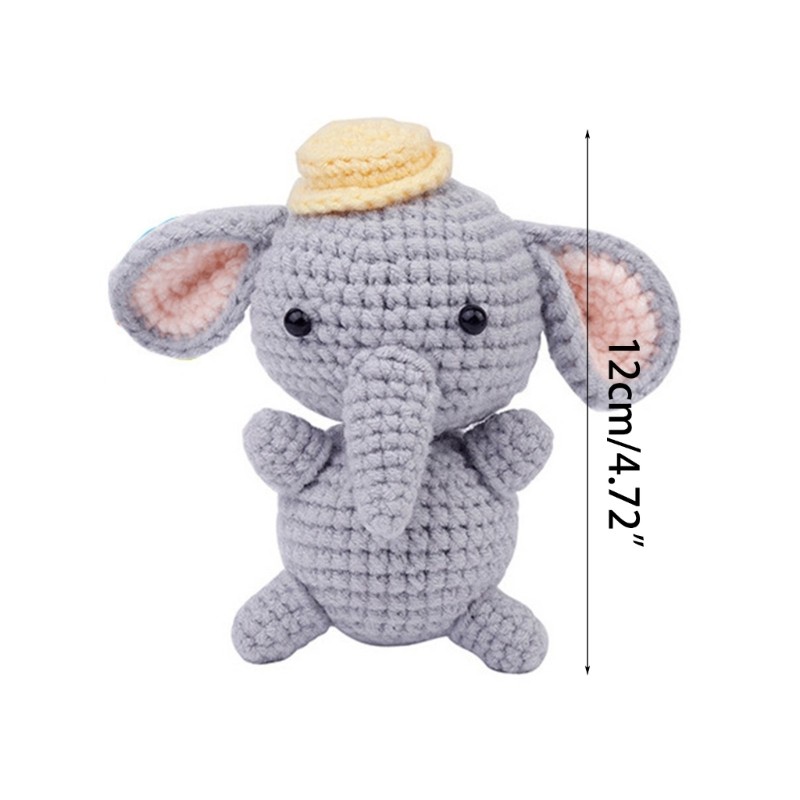 DIY Crochet Craft Set Animal Crochet Kits Including Crochet Hook, Yarns, Needle