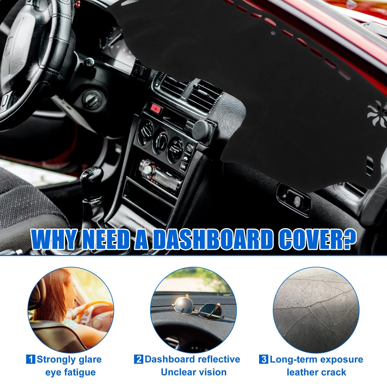 X AUTOHAUX Dash Cover for Dodge Journey 2011-2020 – Non-Slip Dashboard Protec…
