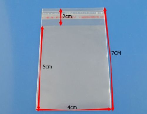 500PCS Wholesale Lots Self Adhesive Seal Plastic Bags 3x7cm #M1578 QL