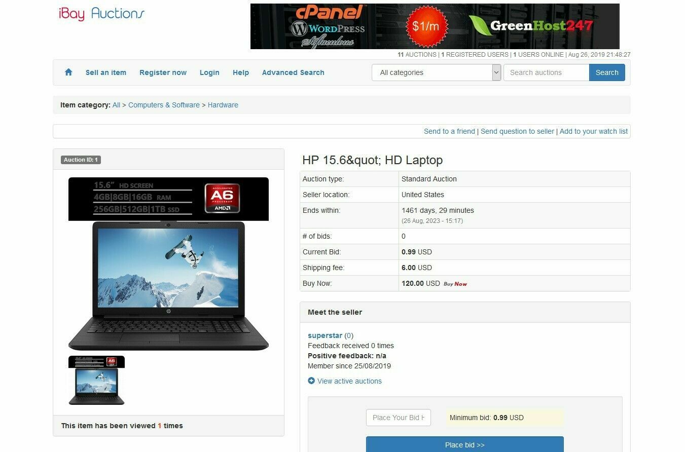 Professional Auction Website – Installation Included
